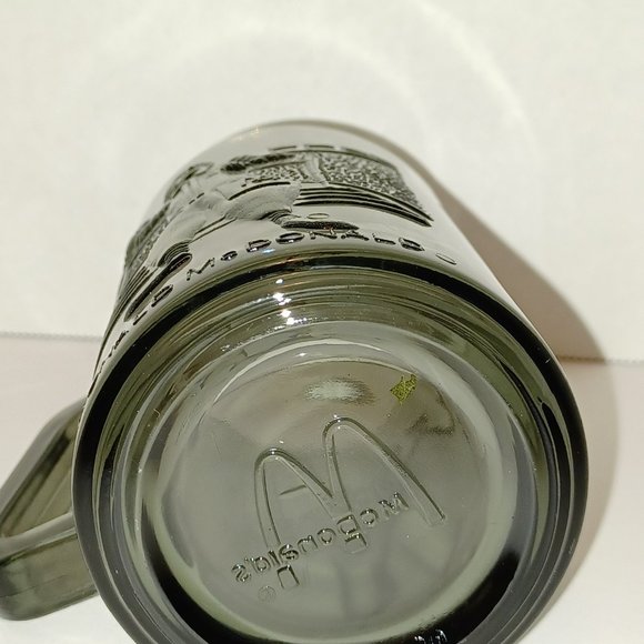 Vintage 1970s McDonald's Smoky Gray Glass Mug Ronald McDonald - Picture 5 of 5